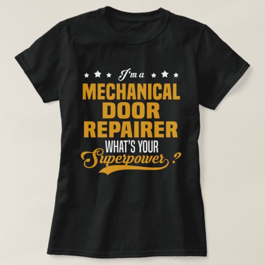 Mechanische deurreparateur t-shirt (Design voorkant)