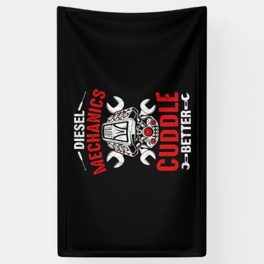 Mechanische diesel beter spandoek (Verticaal)