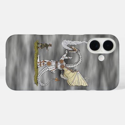 Mechanische draak Case-Mate iPhone case (Achterkant (horizontaal))