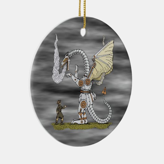 Mechanische draak keramisch ornament (Rechts)