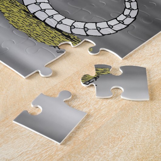 Mechanische draak legpuzzel (Zijkant)