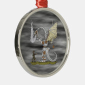 Mechanische draak metalen ornament (Rechts)