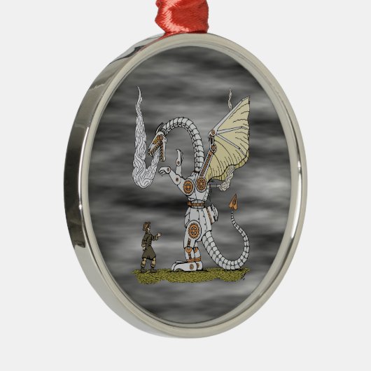 Mechanische draak metalen ornament (Rechts)