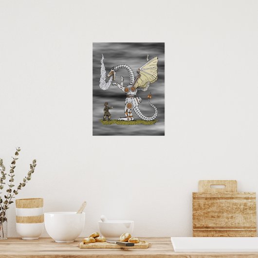 Mechanische draak poster (Keuken)