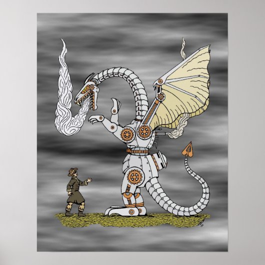 Mechanische draak poster (Voorkant)