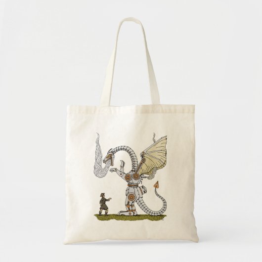 Mechanische draak tote bag (Voorkant)