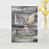 Mechanische Dragon Birthday-kaart Kaart (Gele Bloem)