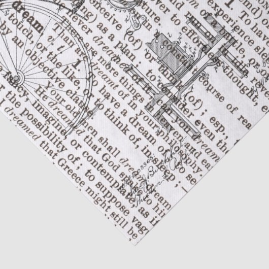 Mechanische droom tissuepapier (Detail)