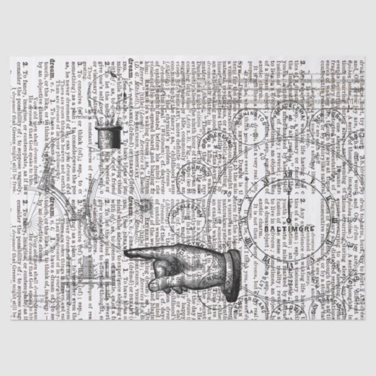 Mechanische droom tissuepapier (Voorkant)