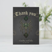 Mechanische elegantie, de spin in het donker bedankkaart (Staand voorkant)