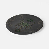 Mechanische elegantie, de spin in het donker. papieren bordje (Gekanteld)