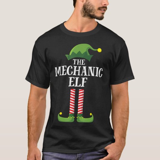 Mechanische Elf Matching Family-kerstfeest T-shirt (Voorkant)