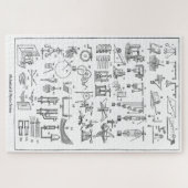Mechanische en fysische apparaten ~ Cycloaedia ~ Legpuzzel (Horizontaal)