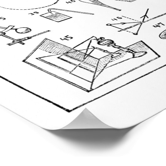Mechanische en fysische apparaten ~ Cycloaedia ~ Poster (Hoek)