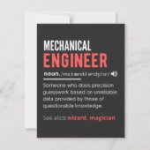 Mechanische ENGINEER Bedankkaart (Voorkant)