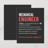 Mechanische ENGINEER Bedankkaart (Voorkant / Achterkant)