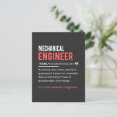 Mechanische ENGINEER Briefkaart (Staand voorkant)