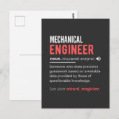 Mechanische ENGINEER Briefkaart (Voorkant / Achterkant)