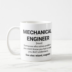Mechanische engineer Definition Noun Koffiemok