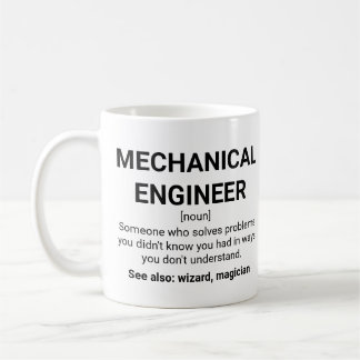 Mechanische engineer Definition Noun Koffiemok
