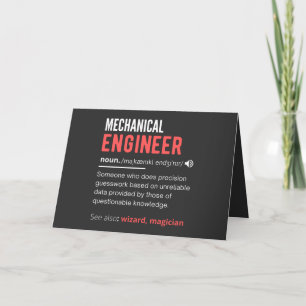 Mechanische ENGINEER Feestdagen Kaart