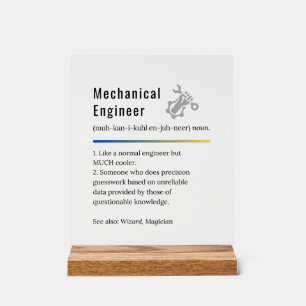 Mechanische engineer Funny Definition Acryl Bord