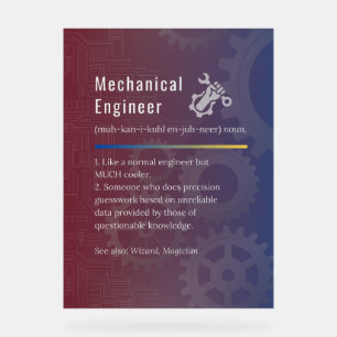 Mechanische engineer Funny Definition Acryl Bord