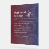 Mechanische engineer Funny Definition Acryl Bord (Hoek)