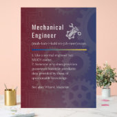 Mechanische engineer Funny Definition Acryl Bord (Huwelijk)