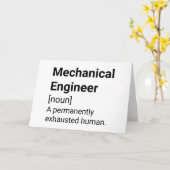 Mechanische engineer Funny Definition - geëxtrudee Kaart (Gele Bloem)
