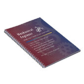 Mechanische engineer Funny Definition Notitieboek (Rechterzijde)