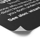 Mechanische engineer Funny Definition Poster (Hoek)