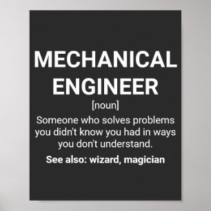 Mechanische engineer Funny Definition Poster