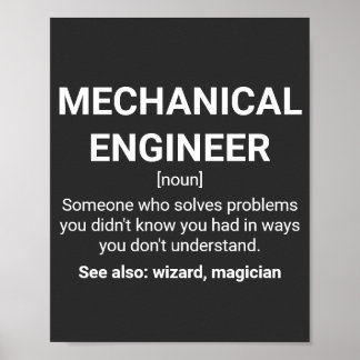 Mechanische engineer Funny Definition Poster