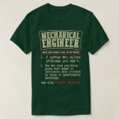 Mechanische Engineer Funny Dictionary Definition T-shirt (Design voorkant)