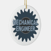 Mechanische Engineer Gear Blauw Grijs Keramisch Ornament (Rechts)