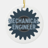 Mechanische Engineer Gear Blauw Grijs Keramisch Ornament (Voorkant)