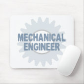 Mechanische Engineer Gear Blauw Grijs Muismat (Met muis)