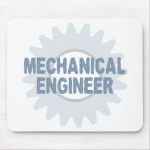 Mechanische Engineer Gear Blauw Grijs Muismat