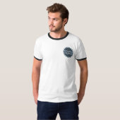 Mechanische Engineer Gear Blauw Grijs T-shirt (Voorkant volledig)