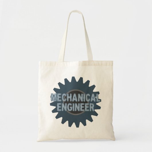 Mechanische Engineer Gear Blauw Grijs Tote Bag (Voorkant)