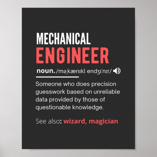 Mechanische ENGINEER Poster (Voorkant)