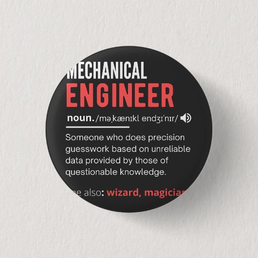 Mechanische ENGINEER Ronde Button 3,2 Cm (Voorkant)