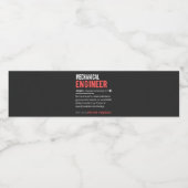 Mechanische ENGINEER Waterfles Etiket (Enkel label)