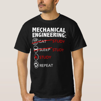 Mechanische Engineering Eat Study Sleep Student T-shirt