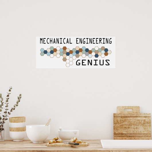 Mechanische engineering Genius Poster (Keuken)