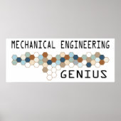 Mechanische engineering Genius Poster (Voorkant)