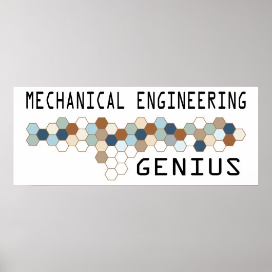 Mechanische engineering Genius Poster (Voorkant)