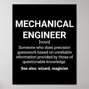 Mechanische engineeringdefinitie poster