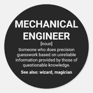 Mechanische engineeringdefinitie ronde sticker